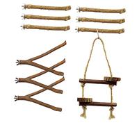 BUGUUYO 10piezas Soporte De Percha para Aves De Estante De Entrenamiento para Periquitos y Juguete para Aleatorios