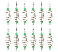 BUGUUYO 12piezas Trampa de Cebo para Pesca con Perlas Luminiscentes Forma Oliva Soporte Estable para Alimentador Cebo Accesorios Pesca