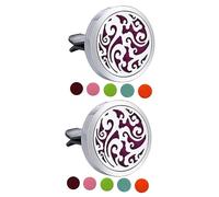 BUGUUYO 2 Piezas Aceite Esencial Para Coche Desactivadores Difusor De Fragancia Para Coche Aire Respiradero Auto De Aceite Esencial Difusor De Titular