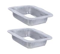 BUGUUYO 2 Piezas Adaptador de Salida para Canalón de Aluminio Estampado 100X80 MM, 2 Piezas, Conector Resistente para Bajante de Lluvia, Instalación de Canaletas Pluviales en Exteriores,