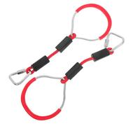 BUGUUYO 2 Piezas Anillos Gimnásticos para Juego Exterior de Escalada y Obstáculos Anillos Colgantes Rojos para Gimnasia y Diversión al Aire