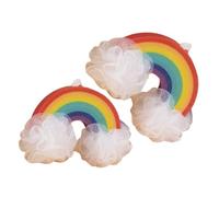 BUGUUYO 2 Piezas bola de baño de iris accesorios de baño esponja vegetal para bañarse esponja de para bola de de lufa linda vegetal lufa bebé Educación física