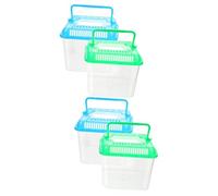 BUGUUYO 2 Piezas Caja de Mascotas Tanque de Rana Bomba lagartos Tanque con Tapa Producto cornudo tortugueras hábitat de terrario de Reptiles Nido de Almacenamiento de Reptiles el plastico