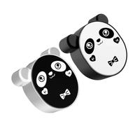 BUGUUYO 2 Piezas Caja Jabonera Pared con Diseño Panda Resistente con Drenaje para Baño sin Taladro Almacenamiento Seguro y Moderno