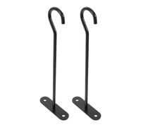 BUGUUYO 2 Piezas Colgador de Macetas de Hierro Negro para Jardín | Soporte Resistente, Instalación Sencilla, Durabilidad Clima, para Jardineras Colgantes y Comederos