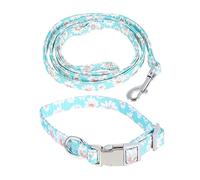 BUGUUYO 2 Piezas Collar de tracción para Mascotas Correa Cuello para Caminar para Perros Largo Extensible Dog Collar coleiras para cães Mascota tirando de la Cuerda Cuello Ajustable paño