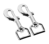 BUGUUYO 2 Piezas Conectores de sujeción para Mascotas Verter Cable de Amarre para Perros bozal Dog Leash Dog Collar mosquetón Multiusos Hebilla de Correa de Perro Aleación de Zinc Silver