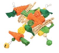 BUGUUYO 2 Piezas de Juguetes para Loros Periquitos Interesante Juguete Colgante para Pájaros Campana Resistente al Desgaste Juguete para Cacatúas Accesorios para Jaulas