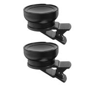 BUGUUYO 2 Piezas Lente para Móvil con Clip Objetivo Gran Angular y Macro Desmontable Accesorio para Fotografía Móvil Mejora Fotos Paisajes y Retratos Kit Óptico Portátil