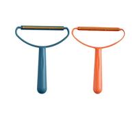 BUGUUYO 2 Piezas Removedor de Pelusa y Pelo para Ropa y Muebles Colores Azul y Naranja Portátil y Duradero para Limpieza Eficaz de Pelo de Mascotas y Ropa