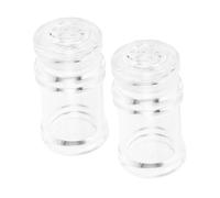 BUGUUYO 2 Piezas Saleros y Pimenteros de Cristal Rellenable Juego de Frascos Pequeños para Condimentos Botellas para Sal y Pimienta para Cocina y