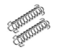 BUGUUYO 2 Piezas Spring De Correa para Perros Correa De Perro De Servicio Pesado Tensor De Cuerda De Toldo Extensión De Correa Elástica Resortes Amortiguadores Acero Inoxidable Plata