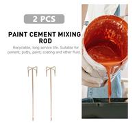 BUGUUYO 2 piezas Varilla Mezcladora Doble para Taladro Eléctrico Accesorios Resistentes y Reutilizables para Cemento Pintura y Material Ecológico y Duradero Reutilizable