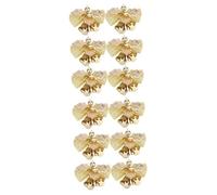 BUGUUYO 2 Series Lazo De Navidad Día Festivo Árbol De Navidad Fiesta Navidad Mini Pequeño Manualidades Navideñas Christmas Tree Arco De Navidad Mini Lazos Navideños Metal Golden 6 Piezas*2