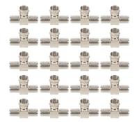 BUGUUYO 20 Piezas Type Coupler Divisor Coaxial Femenino Masculino Adaptador Extensor para Tv Antena Cable Coaxial Connectores