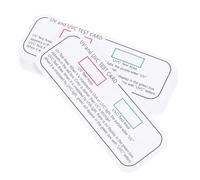 BUGUUYO 20 Tarjetas de Prueba UV Uva Uvc, Tiras Reactivas Pequeñas de Pvc 2,5x7 Cm, Comprobador Preciso de Luz UV para Entornos Industriales y Científicos