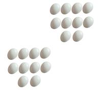 BUGUUYO 20piezas Huevos Falsos De Pájaro Accesorios Realistas para Reproducción De Aves Herramienta De Cría para Agapornis y Periquitos para Mantener El Interés La Puesta De Huevos