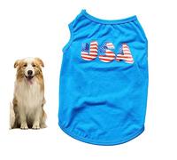 BUGUUYO 2piezas Chaleco para Mascotas De Independence Day Ropa Adorable y Cómoda para Perro Cachorro Disfraz De Verano para Fiesta XS