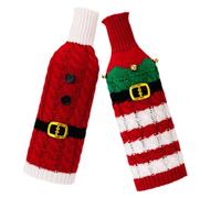 BUGUUYO 2piezas Fundas De Navideñas para Decoración De Botellas Ropa De Navidad Diseño y Resistente para y Celebraciones