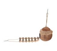 BUGUUYO 2piezas Nido Colgante para Hámster y Aves con Escalera De Casa De Natural para Mascotas Cama Cálida y Juguete De Escondite