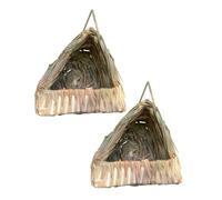 BUGUUYO 2piezas Nido De De Artesanal Caseta De para Periquitos Nido Pequeño para Jaula De Cría Pajarera Colgante De Hierba Caja De Apareamiento para Pájaros