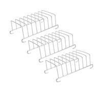 BUGUUYO 3 Piezas Unidades Soporte Tostadas Acero Inoxidable Freidora de Aire Multifuncional Rejilla para Tostar y Secar Platos Estante Ahorro Espacio Cocina