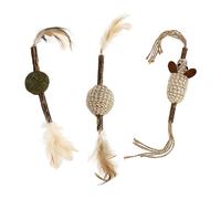 BUGUUYO 3piezas Juguetes Interactivos para Gatos Varitas De Estimulación Mejora La Salud y Ejercicio De Tu Gatito