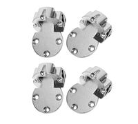 BUGUUYO 4 Bisagras Plegables Para Mesa De Comedor Armario Mesa Plegable Con Correa Y Solapa Superior Color Plateado