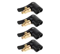 BUGUUYO 4 Clips Adaptadores Roscados de Latón para Inflar Neumáticos de Coche Bicicleta y Moto Función de Desinflado Conexión Rápida y Bloqueo Seguro para Bomba Infladora