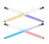 BUGUUYO 4 Lápices Ópticos Capacitivos para Pantalla Táctil Doble Punta de Silicona Colores Degradados - - - y - Compatibles Teléfonos y Tabletas para Dibujar y Escribir
