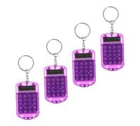 BUGUUYO 4 Piezas Calculadora Mini Llavero Portátil para Estudiantes Diseño Creativo Funciones Básicas Bolsillo Fácil Uso Diario