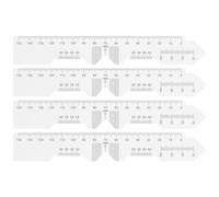 BUGUUYO 4 Piezas Regla de Distancia Pupilar para Gafas, Escala de Distancia entre Pupilas, Regla Recta Suave, PVC, para Tienda de Gafas