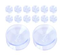 BUGUUYO 48 Piezas Almohadillas Antideslizantes para Mesa de Cristal Pequeñas, Transparentes de PVC Ventosas Dobles de 20 Mm, Protectores para Muebles y Escritorios, Ideales para Protección