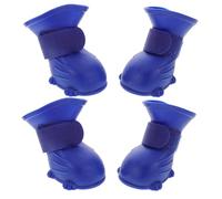 BUGUUYO 4piezas Botas De Lluvia para Perros Resistentes Lluvia De Goma Antideslizantes Cómodas para Pasear y Hacer Senderismo Zapatos para Perros Pequeños Fundas Impermeables para Pies