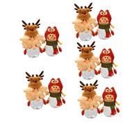 BUGUUYO 5 Juegos Caja De Dulces De Navidad Muñeco De Nieve Decoración del Maletero del Coche De Halloween Decoración Colgante De Navidad De Nieve Tela Colorful 2 Piezas * 5