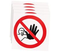 BUGUUYO 5 Piezas Etiquetas Adhesivas de Prohibido Paso No Autorizado Señales de Advertencia Duraderas Ømm Pegatinas de Seguridad para Fábricas y Construcción