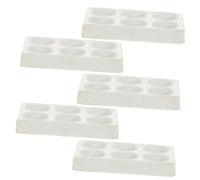 BUGUUYO 5 piezas Placa de Porcelana Cerámica con Orificios para Experimentos Científicos Paquete de Diseño Compacto y Resistente para Laboratorio Químico