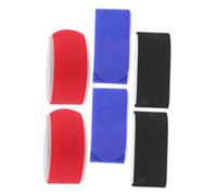 BUGUUYO 6 Correas Ajustables para Esquís y Snowboard 6 Piezas en Rojo Azul y Negro Sujetadores de Nylon Resistentes para Deportes de Invierno Accesorios Prácticos para Transporte y