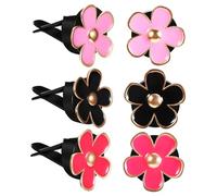 BUGUUYO 6 Pcs Clip de Ventilación Forma de Flor para Coche, Accesorio de Aire Fresco y Adorno Interior Elegante