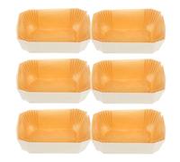 BUGUUYO 6 Piezas Molde Rectangular de Madera de Álamo para Tostar Pan y Pasteles, Reutilizable y Antiadherente, Adecuado para Cenas Familiares y Platos Caseros sin Fondo