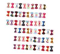 BUGUUYO 60 Lazos Adorables para Cachorros Lazos para El Pelo para Gatos Y Mascotas Elegantes Lazos para Perros Banda Elástica Color Aleatorio