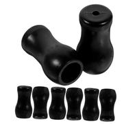 BUGUUYO 8 Piezas Tiradores Decorativos para Cuerdas de de PVC Negro Accesorios para Cortinas Soporte Estable y de Instalar para Decorar