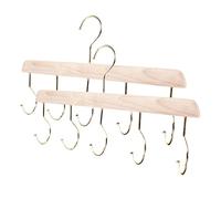 BUGUUYO Abrazadera De Madera Perchas para Ropa Perchero Ecológico Expositor De Bolsos 2 Pcs Duradero