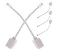 BUGUUYO Adaptador de Cable Telefónico Blanco a Ethernet Rj45 a Rj11 5 Piezas, Material Abs Cobre, Reduce de Instalación y Ofrece Comodidad para Uso en Línea Fija