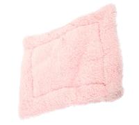 BUGUUYO Alfombra De Nido Cálido Jaula Durmiendo Felpa Bedera De Animales Pequeño Almohadilla Estera Cama Lana Lecho Roedor Pequeñas Alfombras para Mascotas Rosa Sherpas
