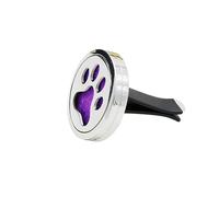 BUGUUYO Ambientador para Coche Difusor de Perfume Seguro de Aleación y Acero Inoxidable con Clip de Ventilación en Forma de Palma de Perro con 2 Almohadillas de Fieltro Color Aleatorio