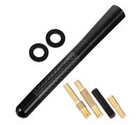 BUGUUYO Antena Corta de Repuesto para Coche de Fibra de Carbono y Aleación de Aluminio Antena de Techo Negra Señal de Radio Mejorada Accesorios Exteriores para Vehículo Compatible