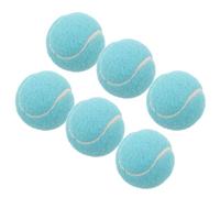 BUGUUYO Balones de Tenis de Goma para Entrenamiento de Niñas, Color Azul Claro, 6 Unidades, Rebote Alto, Práctica Interior y Exterior, Pelota de Tenis para Principiantes, Kit