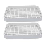 BUGUUYO Bandeja Sanitaria para Conejos 2piezas Caja de Arena Profunda de Plástico Orinal para Mascotas Pequeñas como Cobayas y Hámsteres Anti-Derrame y Fácil de Limpiar para Jaulas y
