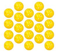 BUGUUYO Bolas de Práctica de Golf de Plástico Perforadas 48 Unidades Color Amarillo para Interiores y Exteriores Balones de Golf Huecas para Mejorar Técnica y Precisión en Entrenamiento